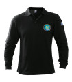 SURVIVORS LONG SLEEVE POLO SHIRT COTTON COAST GUARD EMBROIDERED
