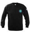 SURVIVORS COAST GUARD SWEATSHIRT COTTON ELASTIC HEM EMBROIDERED BLACK