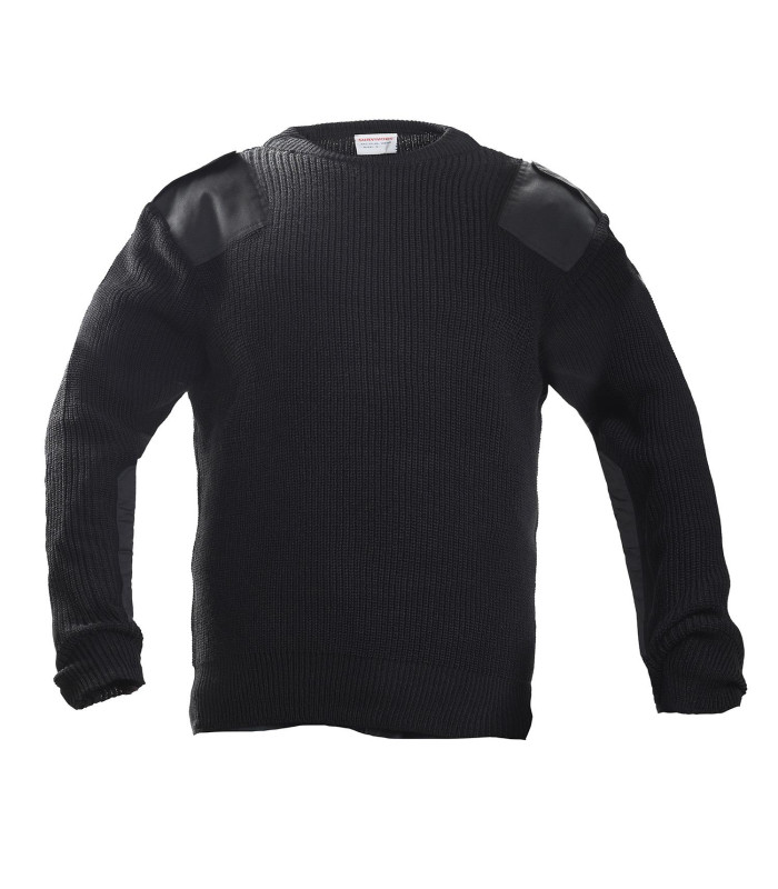 Survivors Tactical Pullover High Neck With Epaulettes Black | Sabotage Oddal
