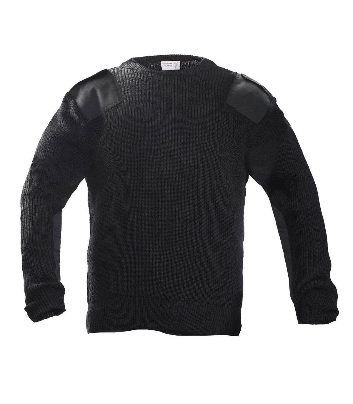 Πουλόβερ Survivors Tactical Pullover Με Κλειστό Λαιμό Και Επωμίδες Μαύρο | Sabotage Oddal