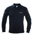 ΜΠΛΟΥΖΑ ΠΟΛΟ SURVIVORS LONG SLEEVE POLO SHIRT ΒΑΜΒΑΚΕΡΟ ΜΕ ΚΕΝΤΗΜΑ ΥΕΦΚΚ ΜΠΛΕ