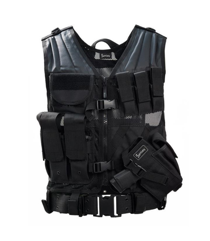 Γιλέκο Επιχειρησιακό Εξάρτησης Survivors Μαύρο