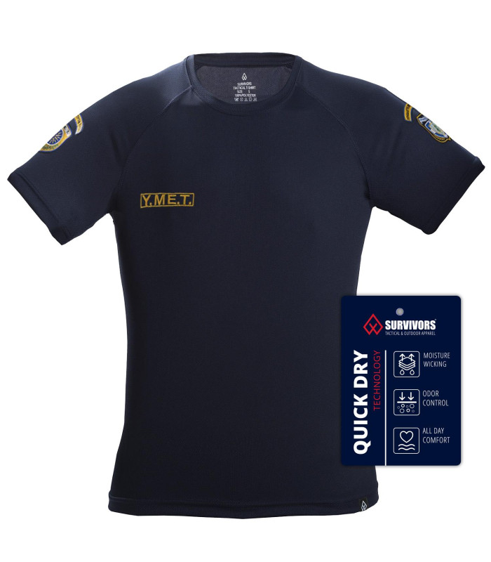 Survivors Polo T-Shirt Antisweat Embroidered Blue | Sabotage Oddal