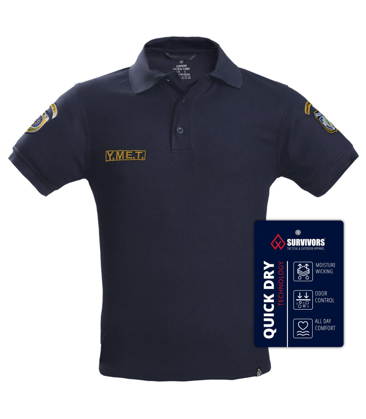 Survivors Polo T-Shirt Antisweat Embroidered | Sabotage Oddal