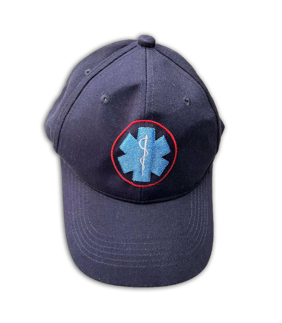 Καπέλο (τζόκεϊ) Μπλε με κέντημα ΕΚΑΒ