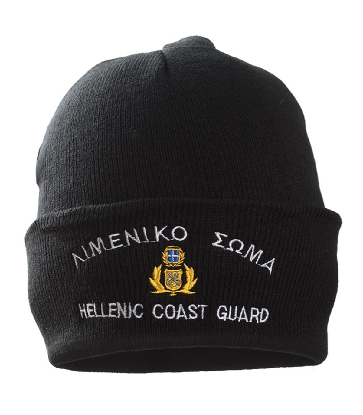 Σκούφος διπλός Μαύρος με κέντημα Λιμενικού