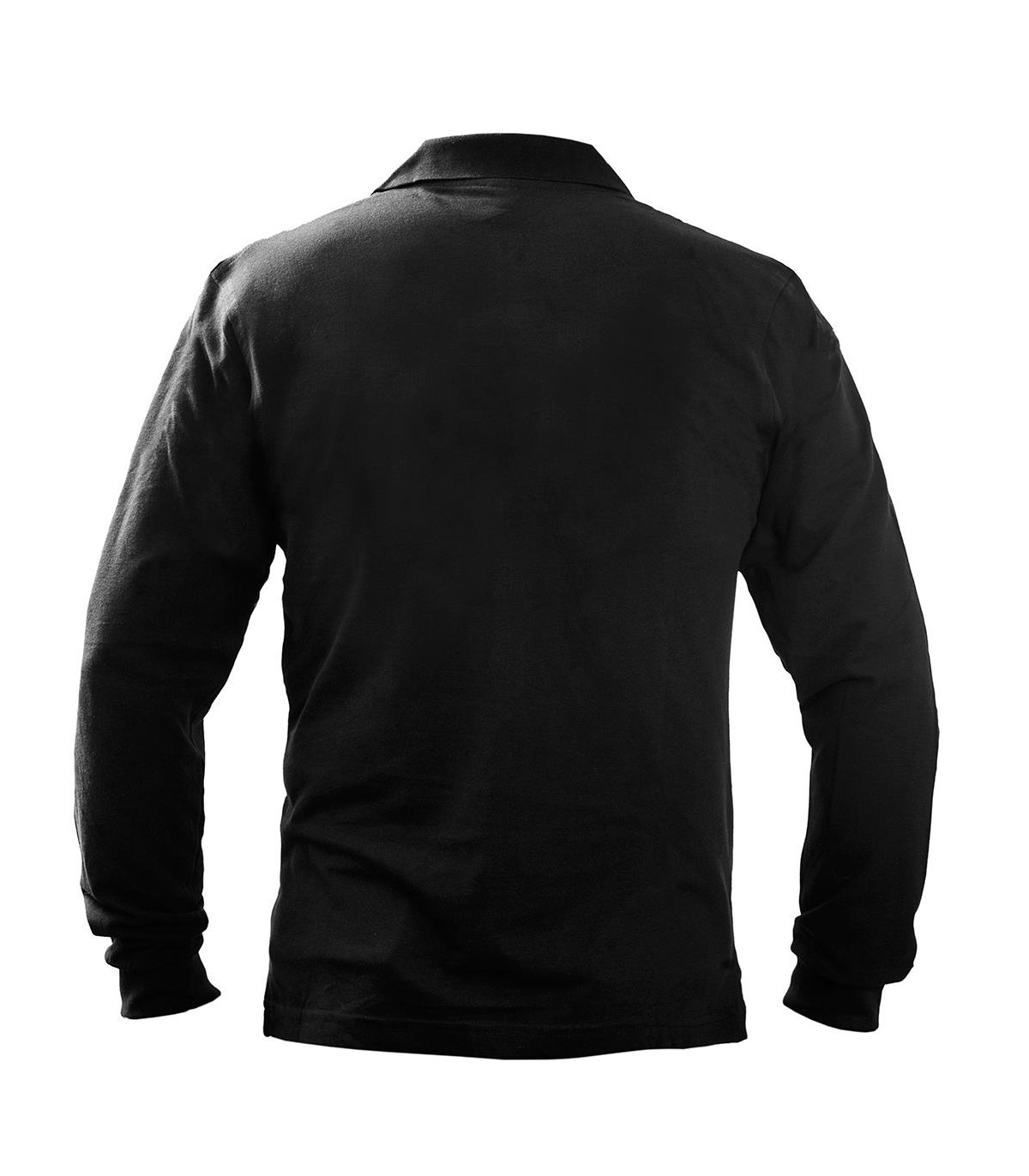 Μπλουζάκι Polo μακρύ μανίκι επιχειρησιακό (χωρίς κέντημα) Μαύρο