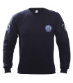 SURVIVORS POLICE SWEATSHIRT COTTON EMBROIDERED BLUE