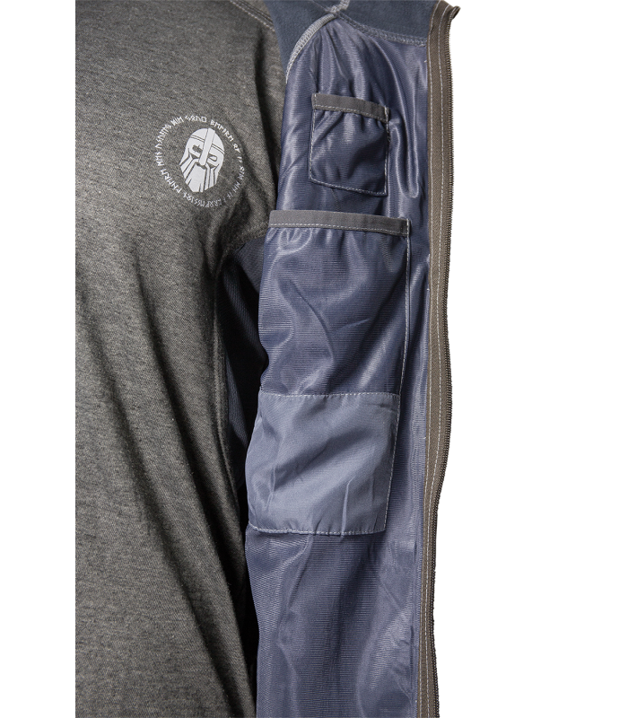 Ragnar Raids Einar Hoodie Fleece Tactical Jacket Grey | Sabotage Oddal