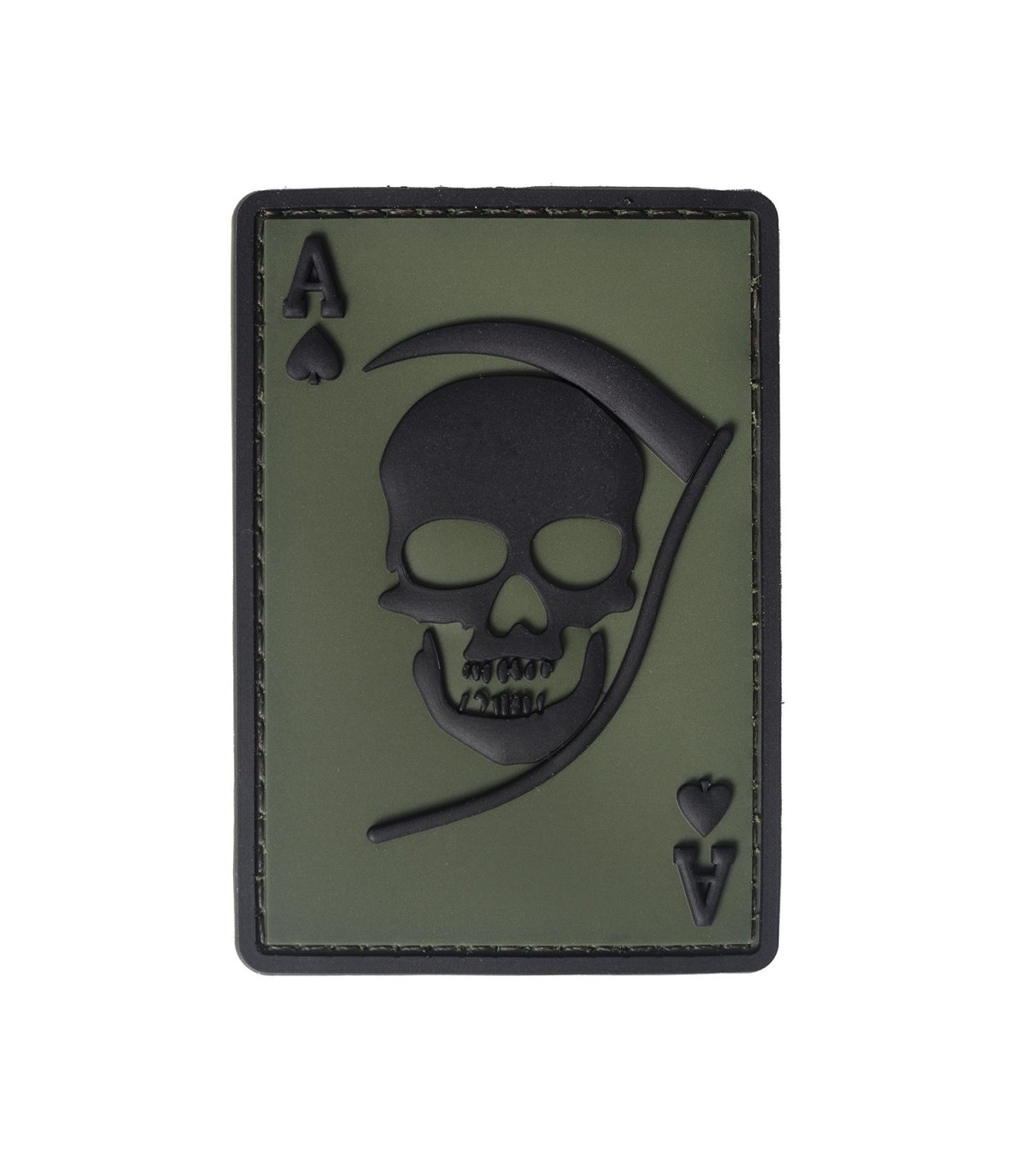 Σήμα Death Ace με velcro 3D Λαδί - Μαύρο