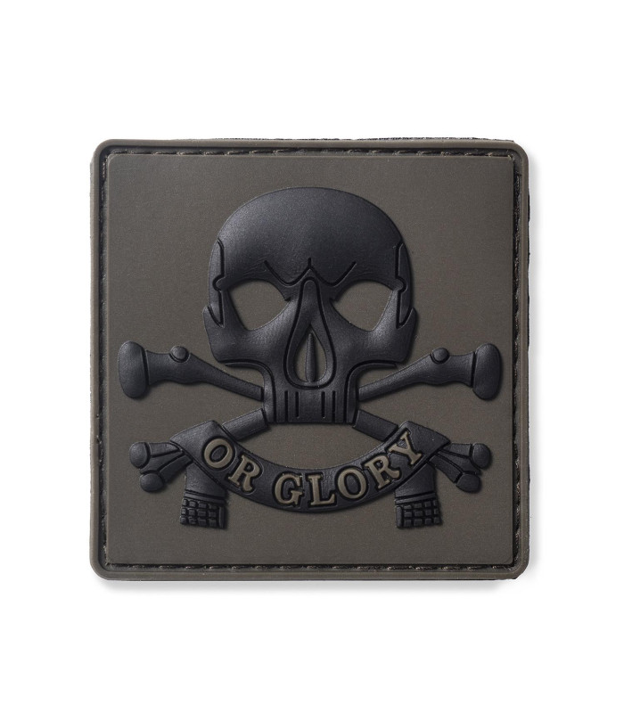Σήμα Death or Glory με velcro 3D Λαδί - Μαύρο
