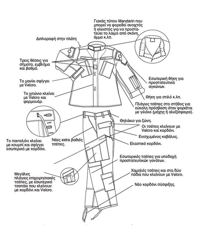 Χιτώνιο ACU Tactical Μαύρο