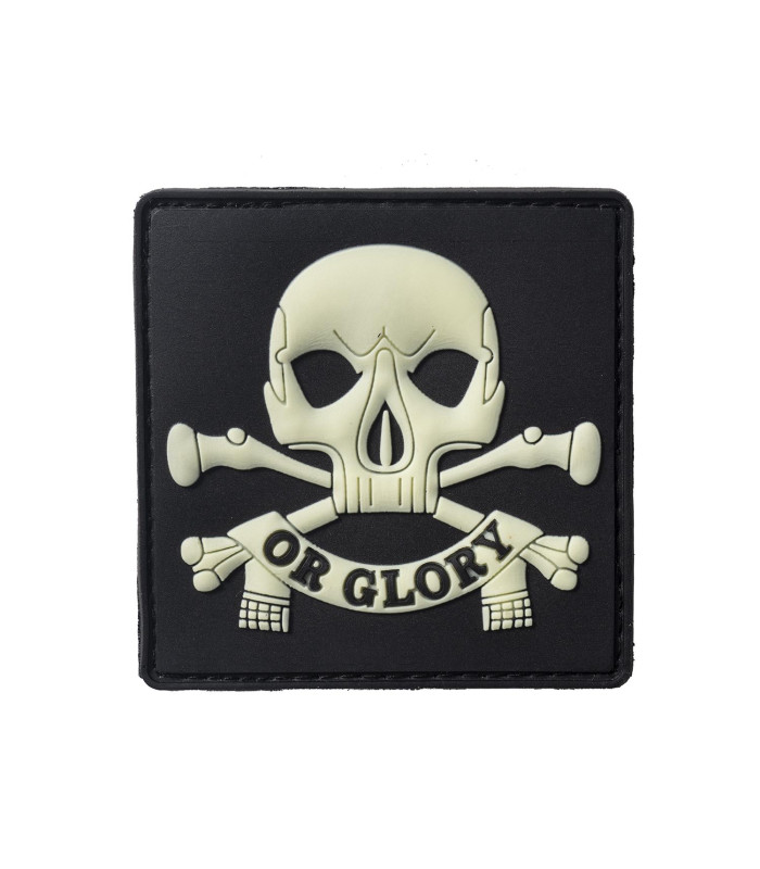 Σήμα Death or Glory με velcro 3D Μαύρο - Glue