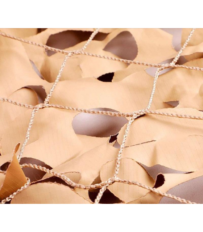 Δίχτυα Ενισχυμένης Σκίασης με αρτάνι διαστάσεις 4 x 8 Ερήμου (Μπεζ, Καφέ)