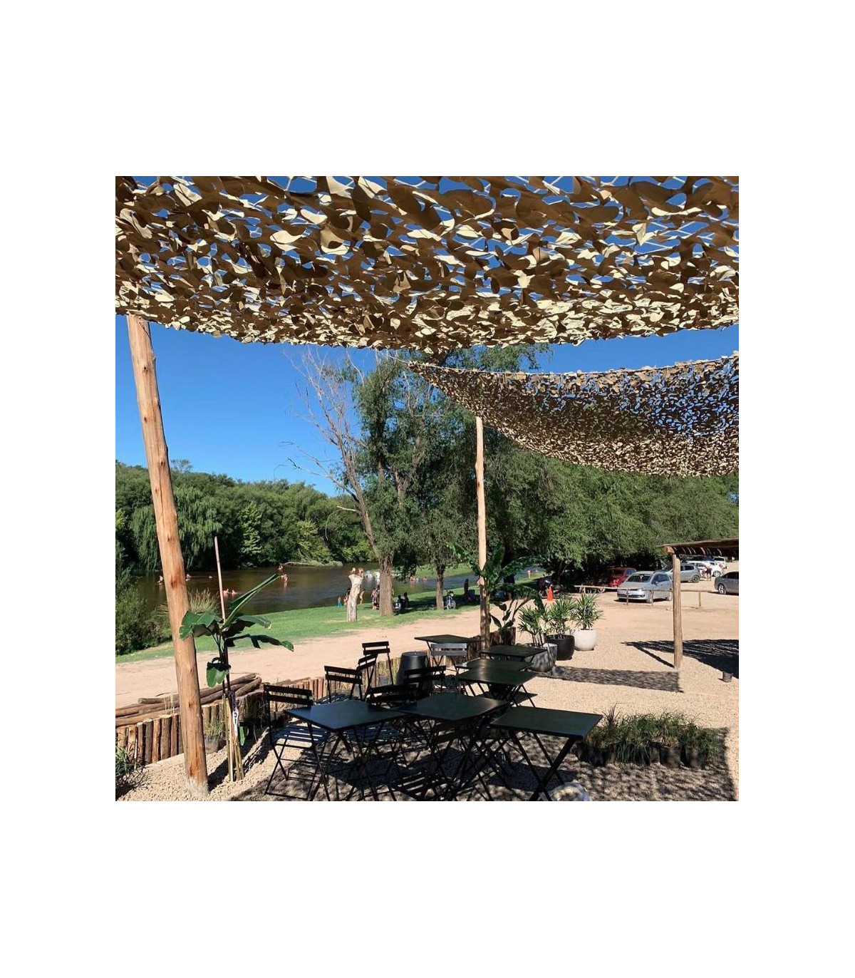 Δίχτυ Ενισχυμένης Σκίασης χρώμα μπεζ - καφέ με πλάτος 6,00μ (τόπι 50μ)