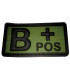 Survivors 3D Blood Group Patch With Velcro Black - Green | Sabotage Oddal