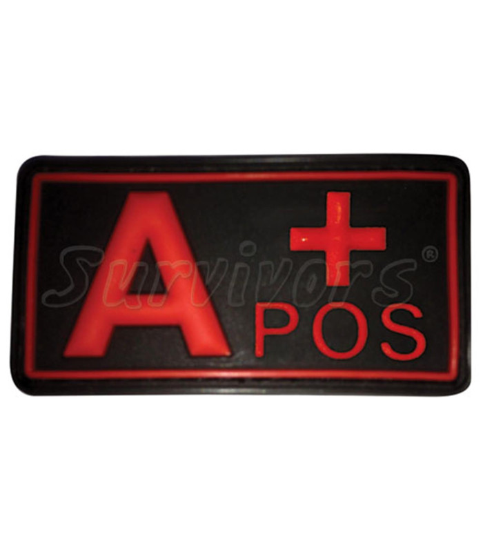 Σήματα ομάδες αίματος 3D (μαύρο – κόκκινο)