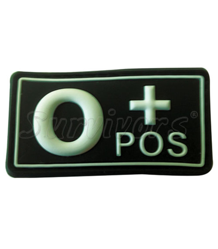 Σήματα ομάδες αίματος 3D (μαύρο - φωσφορίζον, glow)