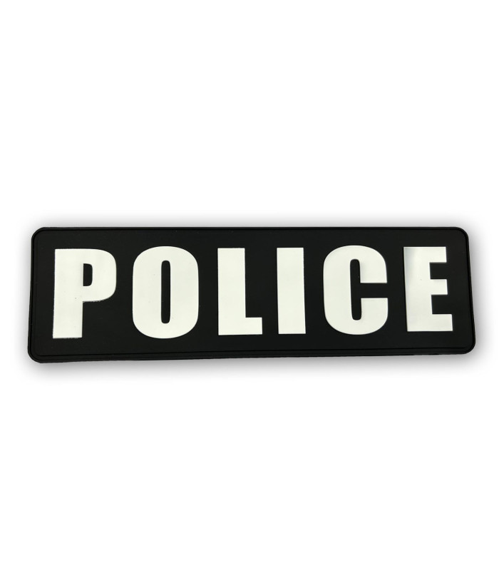 Σήμα Police Πλάτης PVC 27 x 8 cm (Μαύρο - Άσπρο)