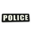 Σήμα Police Πλάτης PVC 27 x 8 cm (Μαύρο - Άσπρο)