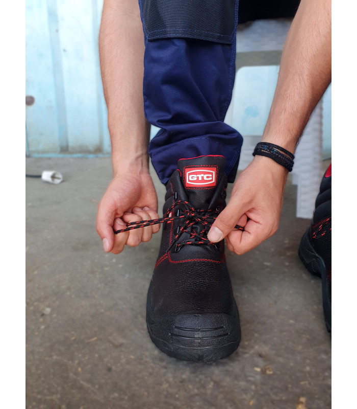 Μποτάκι δερμάτινο S3 αδιάβροχο μαύρο Νο.40 BSH102