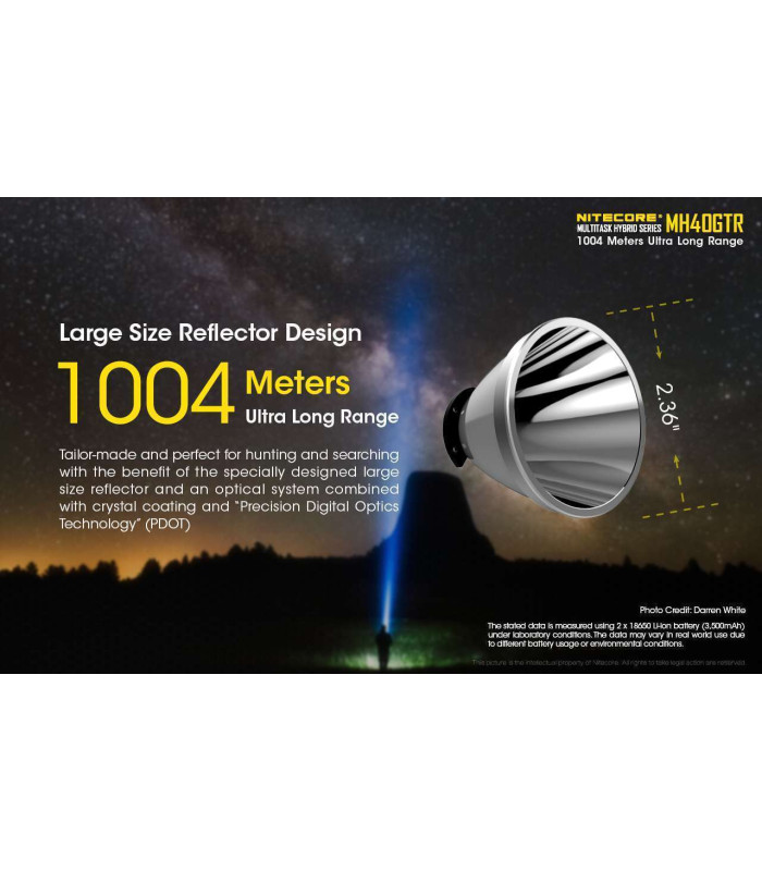 NITECORE MH40GTR 1200lm Φακός LED | Sabotage Oddal