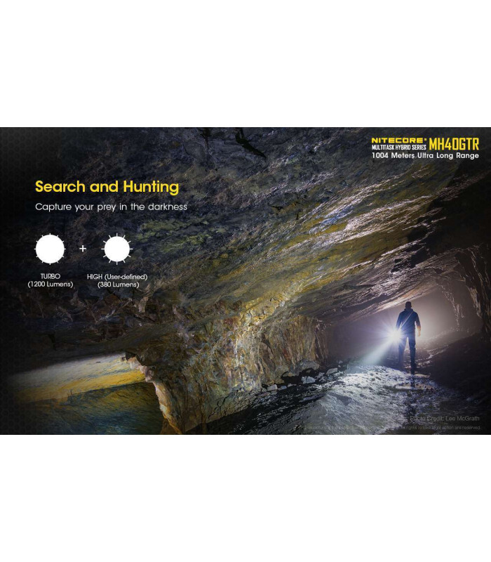 NITECORE MH40GTR 1200lm Φακός LED | Sabotage Oddal