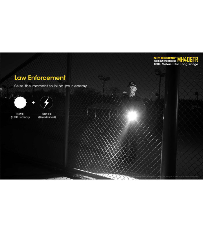 NITECORE MH40GTR 1200lm Rechargeable Flashlight | Sabotage Oddal