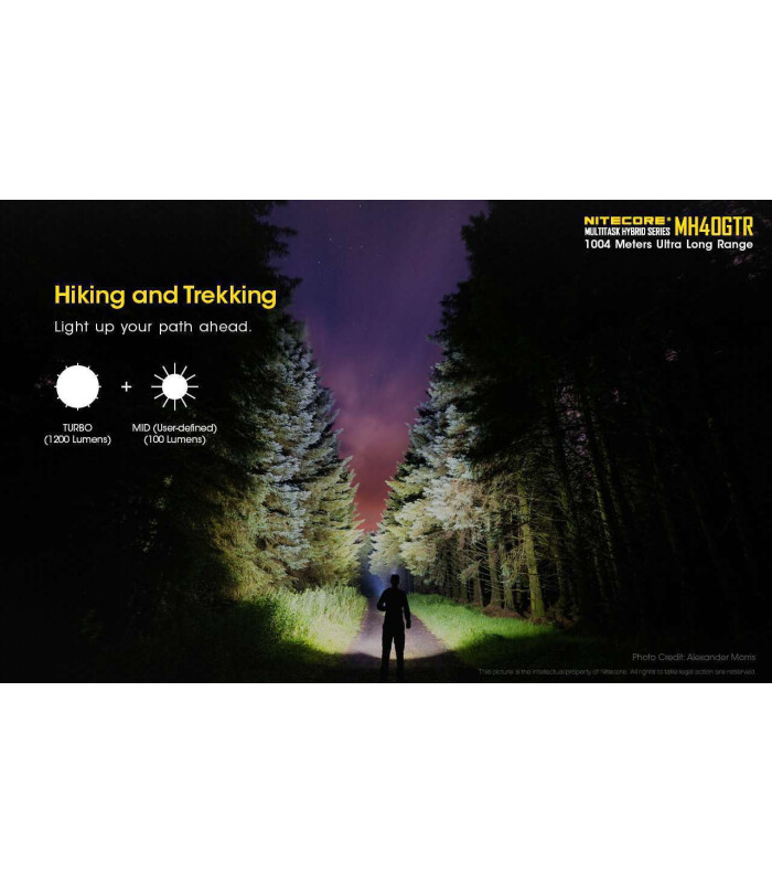 NITECORE MH40GTR 1200lm Φακός LED | Sabotage Oddal