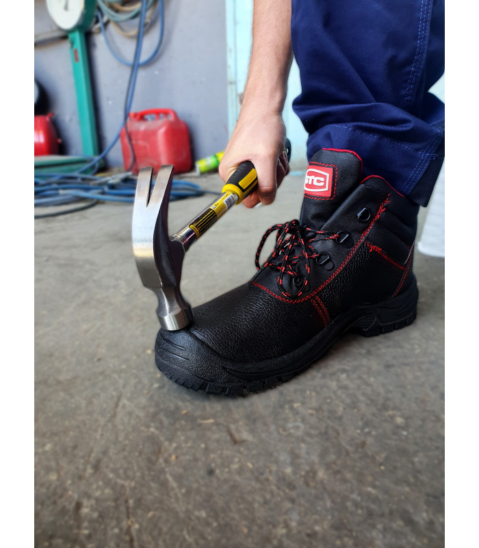 Μποτάκι δερμάτινο S3 αδιάβροχο μαύρο Νο.47 BSH102