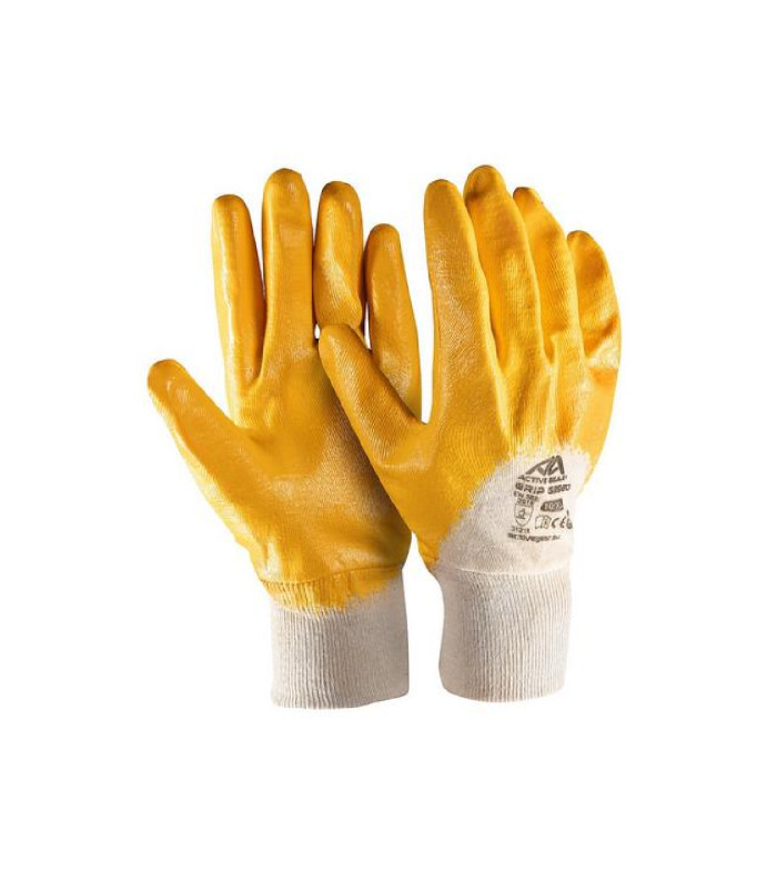 Γάντια Grip G3580 10/XL NBR νιτριλίου κίτρινα