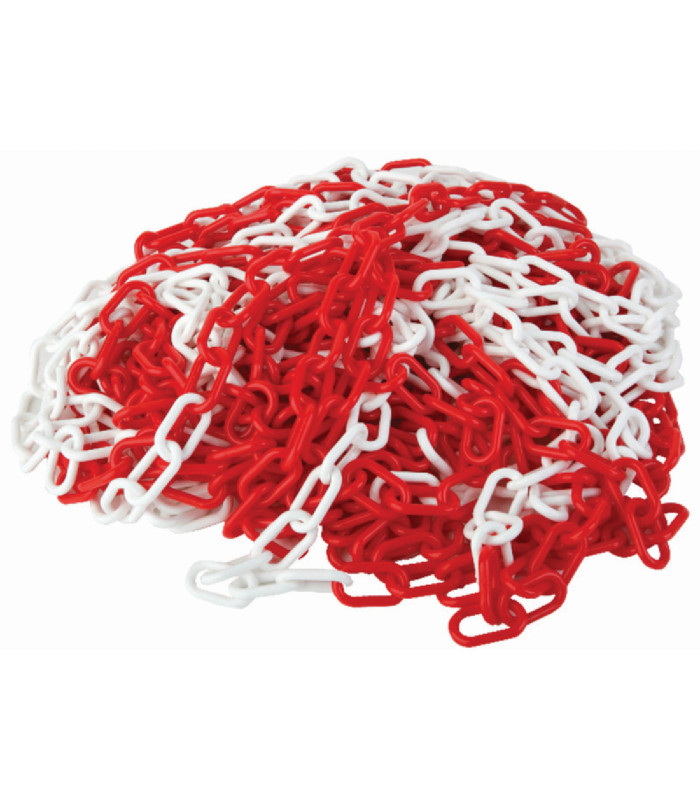 Αλυσίδα πλαστική 6mm*25m άσπρη - κόκκινη
