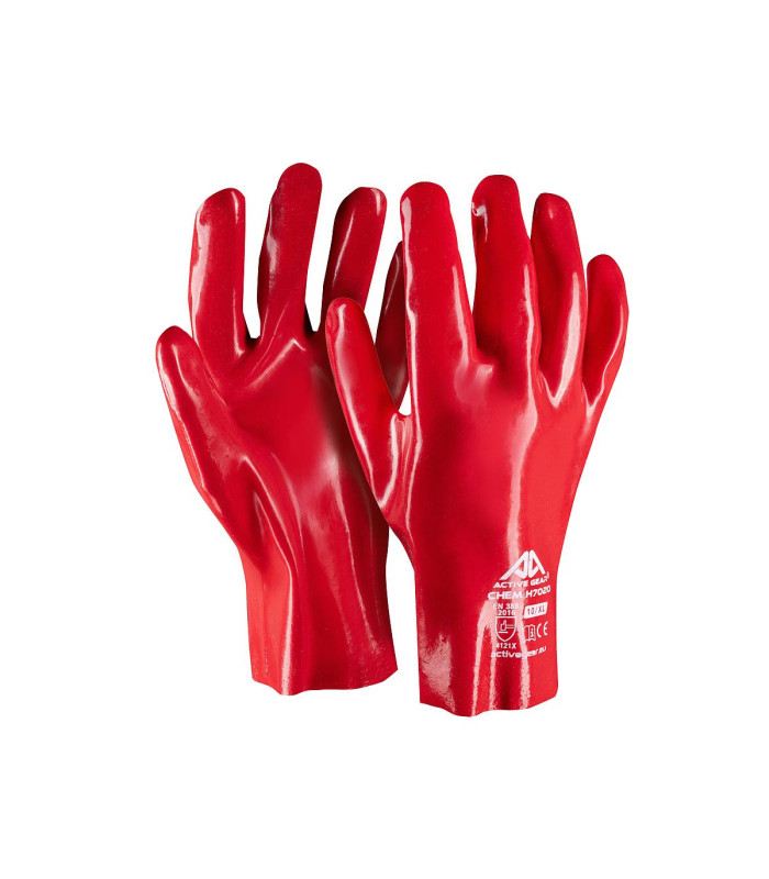 Γάντια χημικών Νο4 PVC πετρελαίου 10''-27cm Redstart