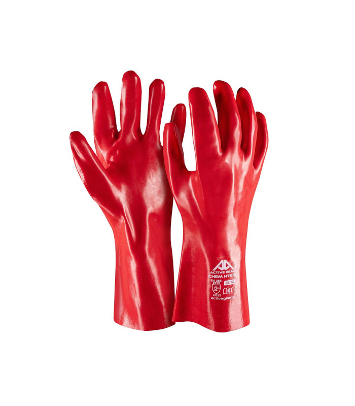 Γάντια χημικών Νο5 PVC πετρελαίου 10''-35cm Redstart