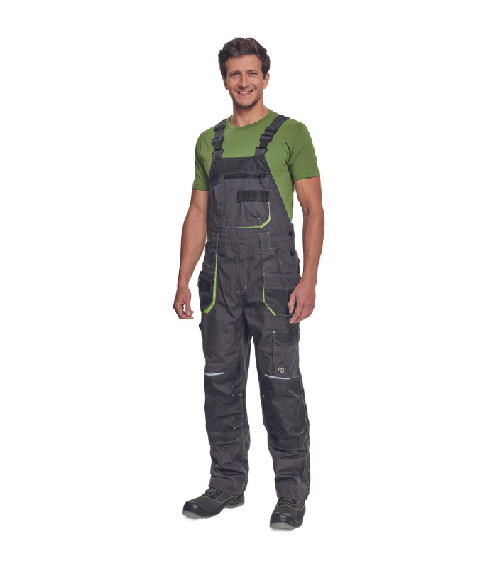 ΦΟΡΜΑ ΕΡΓΑΣΙΑΣ ΜΕ ΤΙΡΑΝΤΕΣ GREENDALE ΑΝΘΡΑΚΙ/ΛΑΙΜ 65%poly-35%cott, 270 g/m² No 48/M