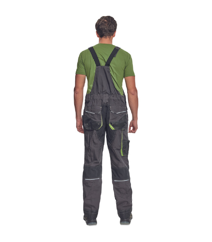 ΦΟΡΜΑ ΕΡΓΑΣΙΑΣ ΜΕ ΤΙΡΑΝΤΕΣ GREENDALE ΑΝΘΡΑΚΙ/ΛΑΙΜ 65%poly-35%cott, 270 g/m² No 50/M