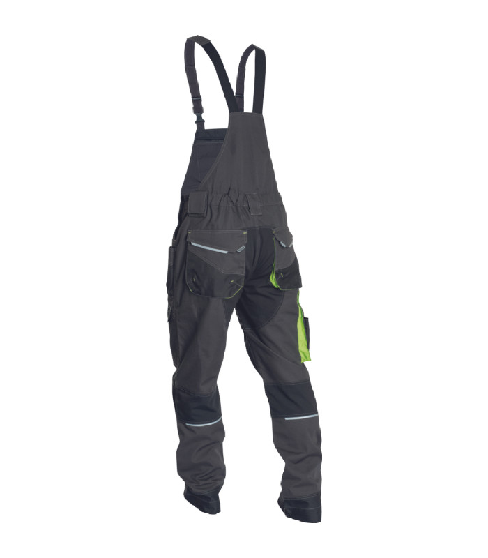 ΦΟΡΜΑ ΕΡΓΑΣΙΑΣ ΜΕ ΤΙΡΑΝΤΕΣ GREENDALE ΑΝΘΡΑΚΙ/ΛΑΙΜ 65%poly-35%cott, 270 g/m² No 52/L