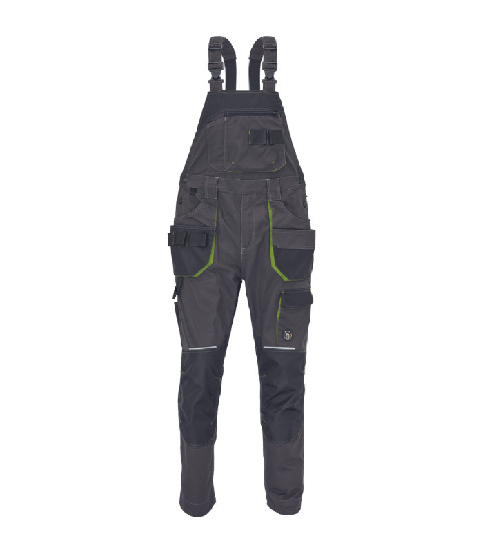 ΦΟΡΜΑ ΕΡΓΑΣΙΑΣ ΜΕ ΤΙΡΑΝΤΕΣ GREENDALE ΑΝΘΡΑΚΙ/ΛΑΙΜ 65%poly-35%cott, 270 g/m² No 56/XL