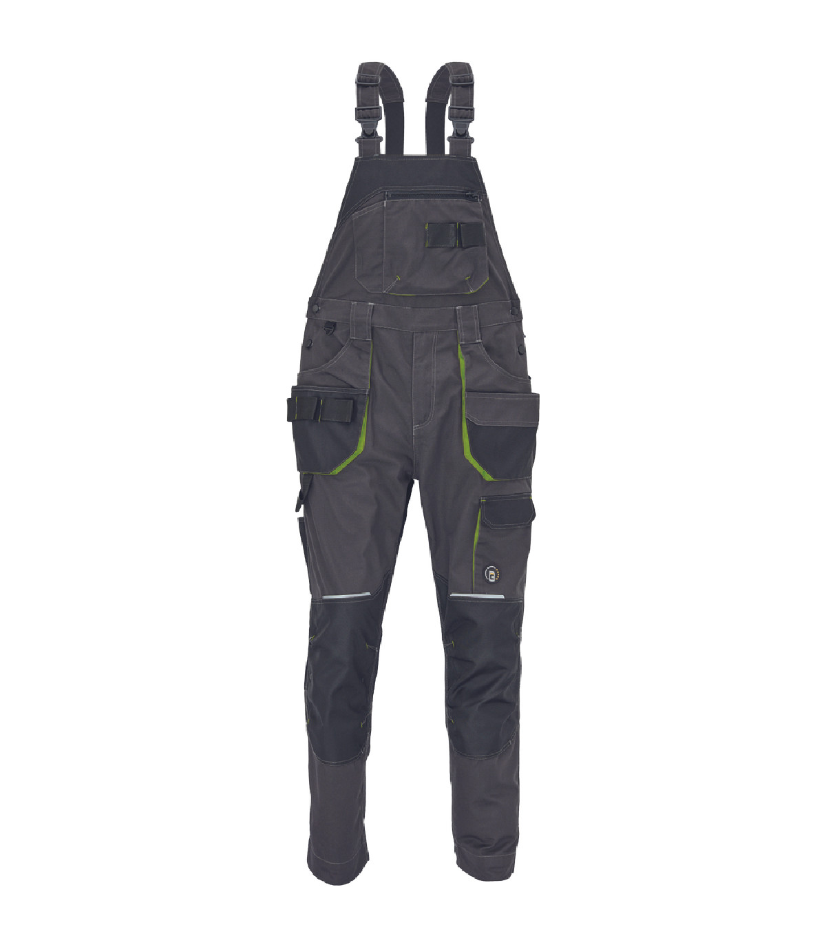 ΦΟΡΜΑ ΕΡΓΑΣΙΑΣ ΜΕ ΤΙΡΑΝΤΕΣ GREENDALE ΑΝΘΡΑΚΙ/ΛΑΙΜ 65%poly-35%cott, 270 g/m² No 56/XL