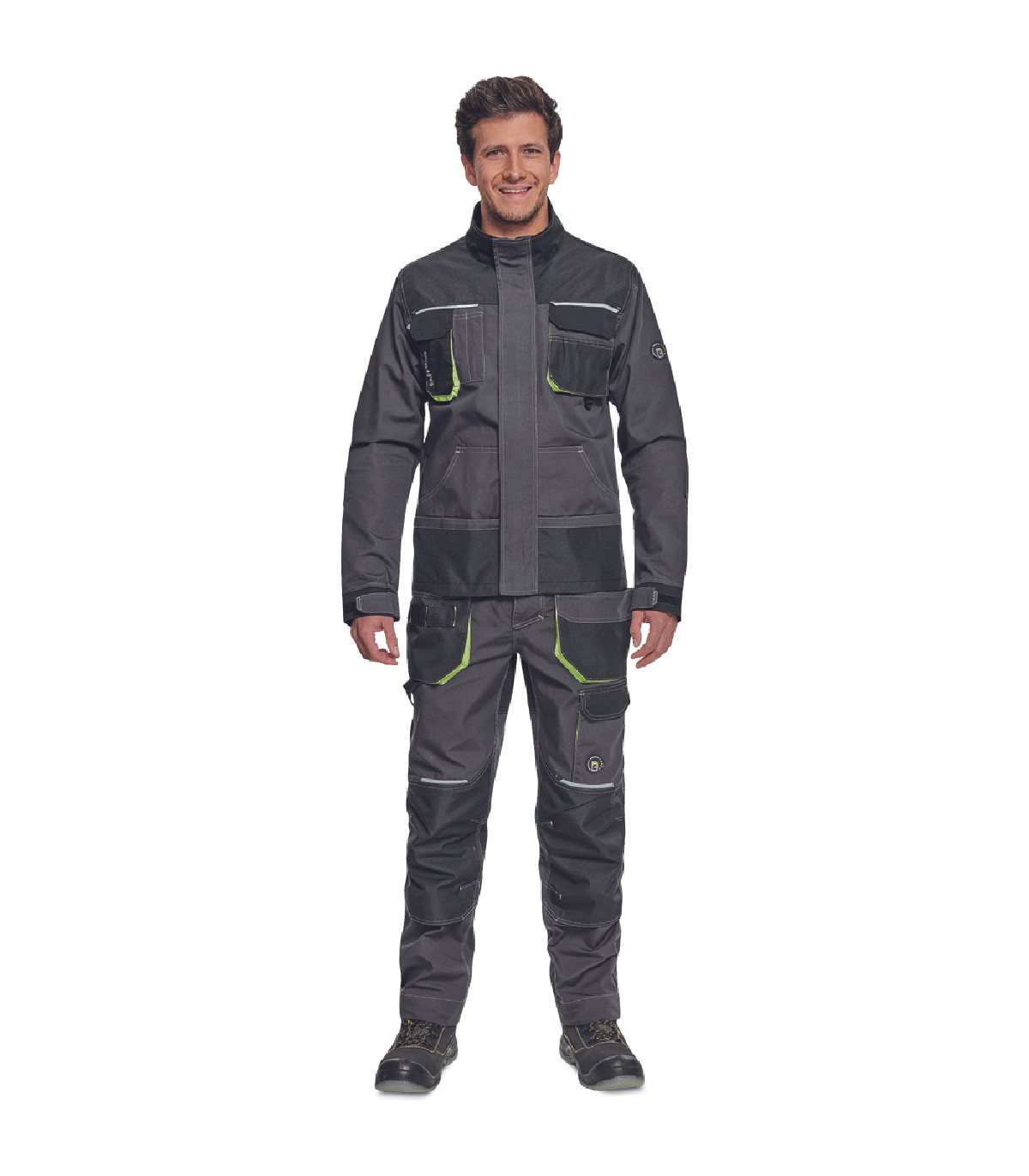 ΜΠΟΥΦΑΝ ΕΡΓΑΣΙΑΣ GREENDALE ΑΝΘΡΑΚΙ/ΛΑΙΜ 65%poly-35%cott, 270 g/m² No 50/M