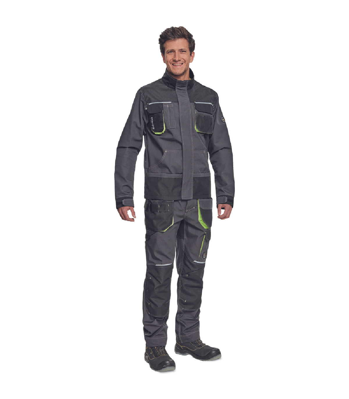 ΜΠΟΥΦΑΝ ΕΡΓΑΣΙΑΣ GREENDALE ΑΝΘΡΑΚΙ/ΛΑΙΜ 65%poly-35%cott, 270 g/m² No 52/L