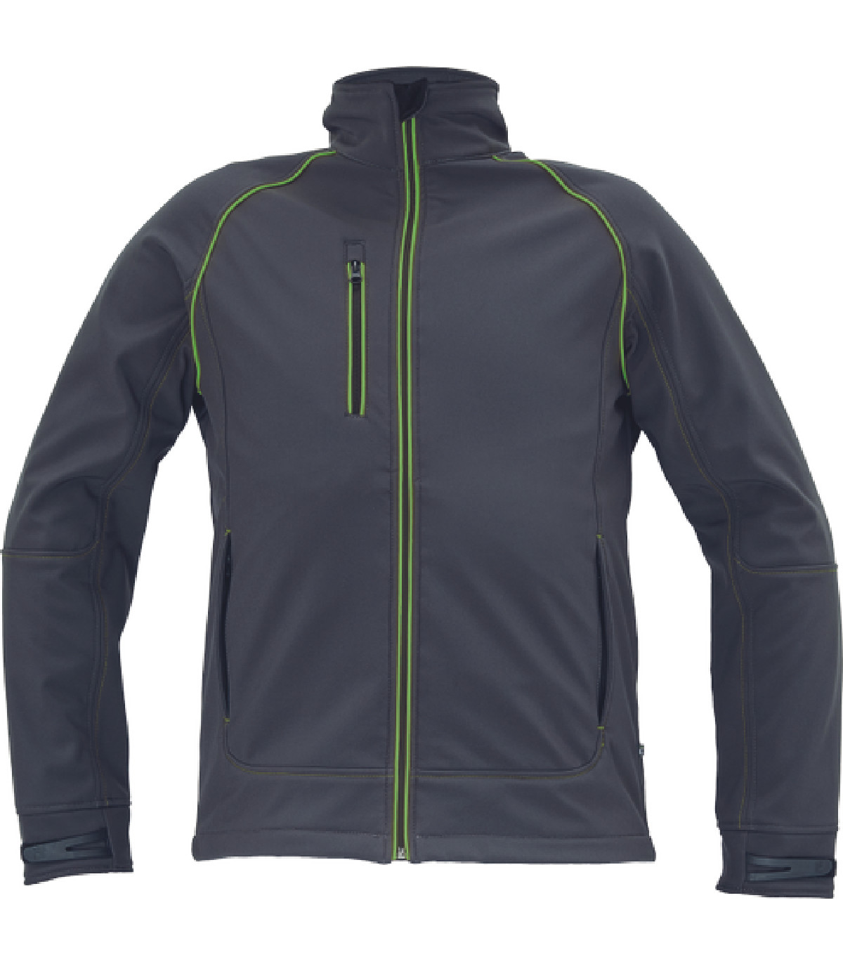 ΜΠΟΥΦΑΝ SOFTSHELL ΕΡΓΑΣΙΑΣ ΑΔΙΑΒΡΟΧΟ GREENDALE ΑΝΘΡΑΚΙ/ΛΑΙΜ 94%poly-6%elast, 320 g/m² 2XL