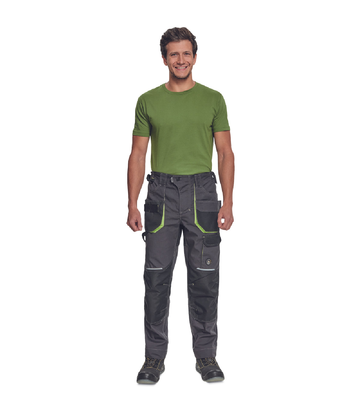 ΠΑΝΤΕΛΟΝΙ ΕΡΓΑΣΙΑΣ GREENDALE ΑΝΘΡΑΚΙ/ΛΑΙΜ 65%poly-35%cott, 270 g/m² No 52/L