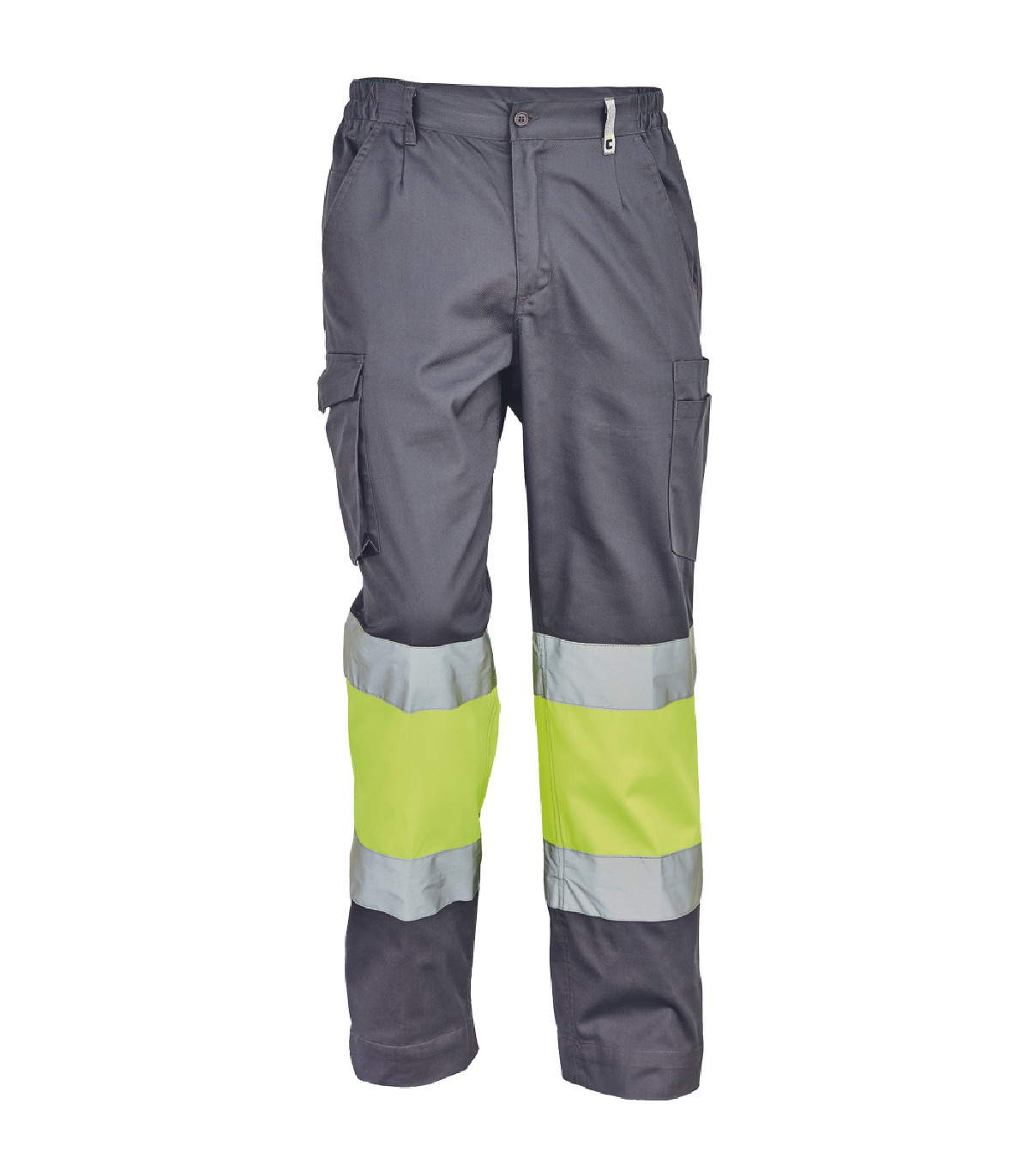 Παντελόνι εργασίας Bilbao γκρι/κίτρινο υψηλής ευκρίνειας 65%poly-35%cott, 195 g/m² No 52/L