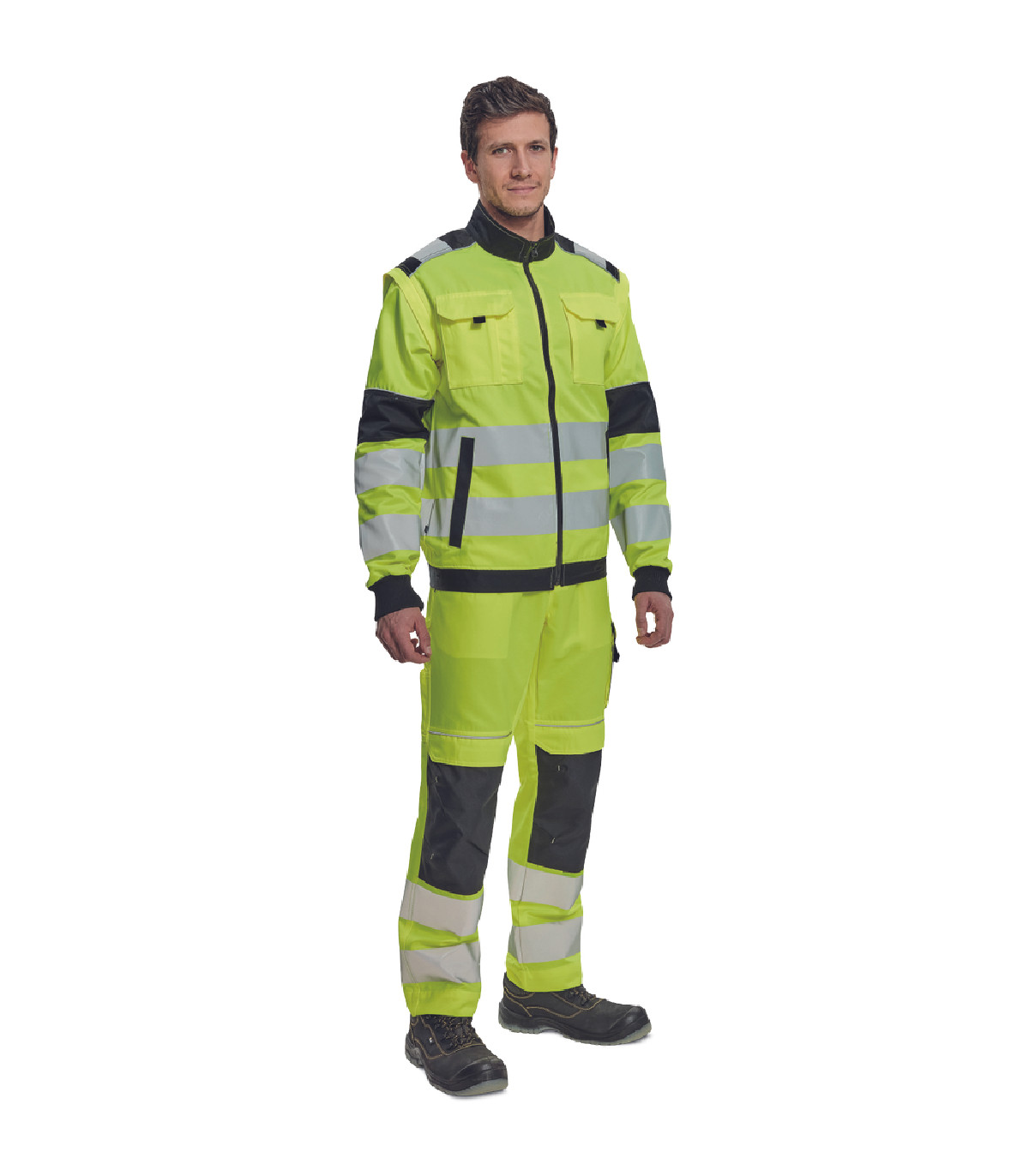 ΜΠΟΥΦΑΝ ΕΡΓΑΣΙΑΣ MAX VIVO 2σε1 ΚΙΤΡΙΝΟ ΥΨΗΛΗΣ ΕΥΚΡΙΝΕΙΑΣ 65%poly-35%cott, 250 g/m² No 48/M