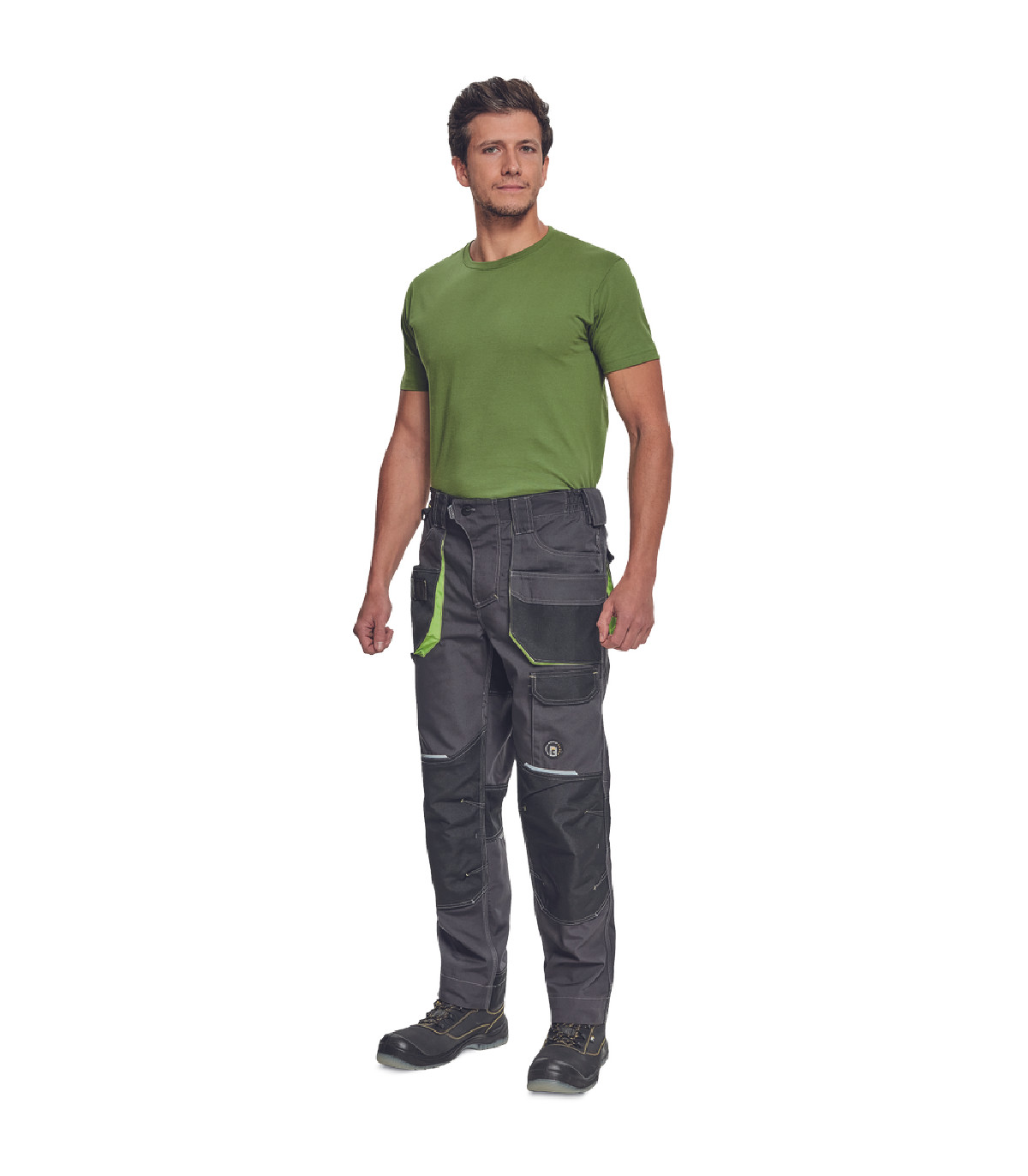 ΠΑΝΤΕΛΟΝΙ ΕΡΓΑΣΙΑΣ GREENDALE ΑΝΘΡΑΚΙ/ΛΑΙΜ 65%poly-35%cott, 270 g/m² No 64/3XL