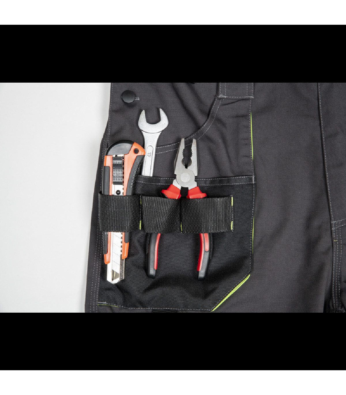 ΠΑΝΤΕΛΟΝΙ ΕΡΓΑΣΙΑΣ GREENDALE ΑΝΘΡΑΚΙ/ΛΑΙΜ 65%poly-35%cott, 270 g/m² No 64/3XL