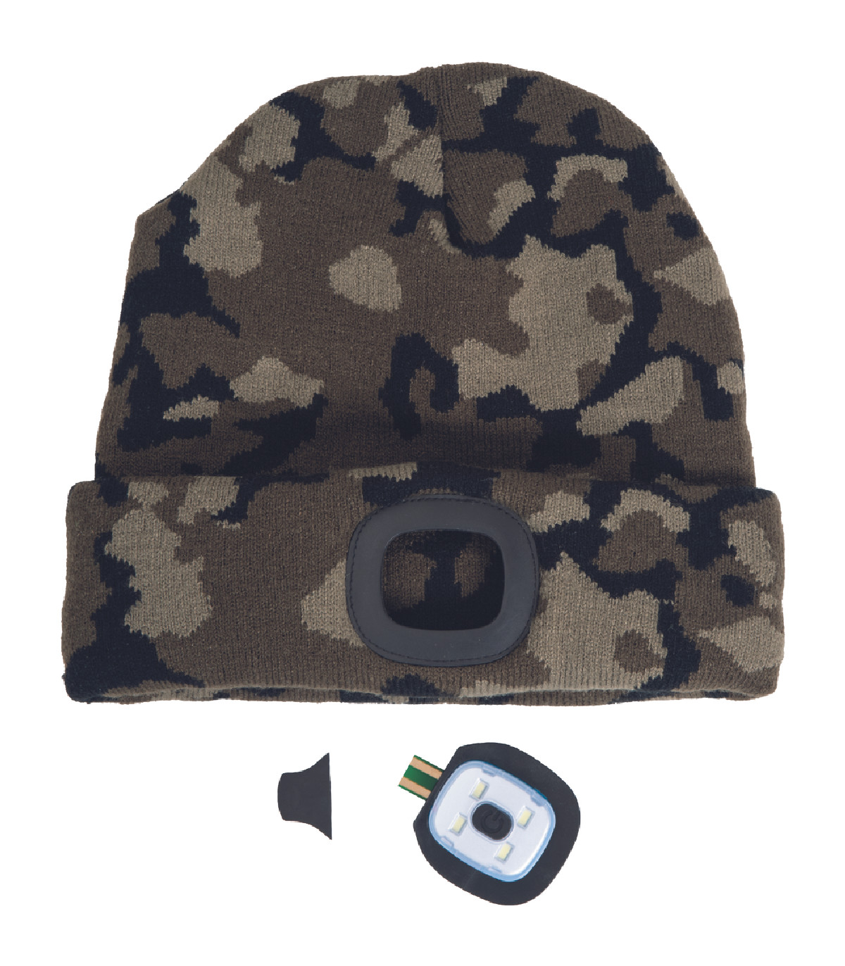 Σκούφος εργασίας καμουφλάζ/παραλλαγής με φακό led επαναφορτιζόμενο