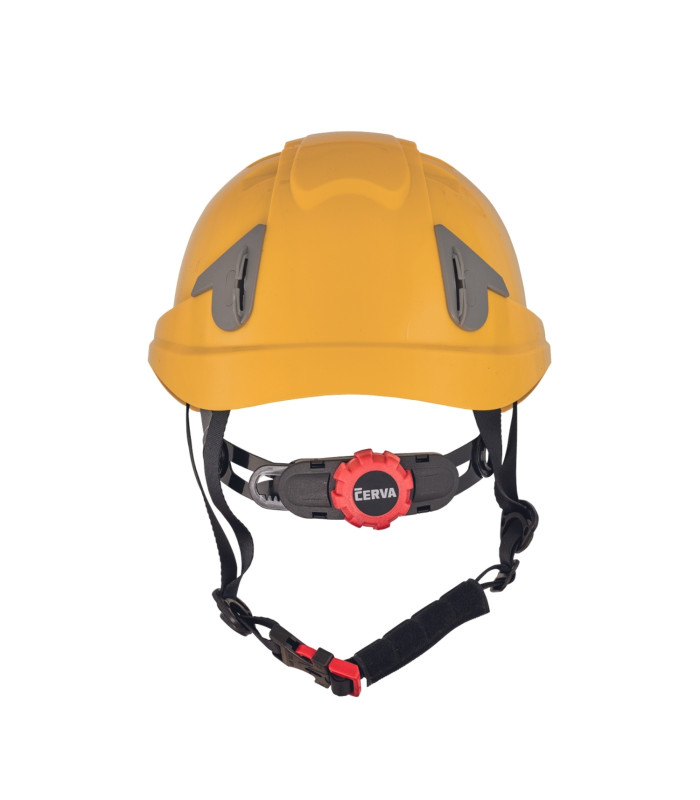 Κράνος εργοταξίου Alpinworker κίτρινο με ενσωματωμένα γυαλιά