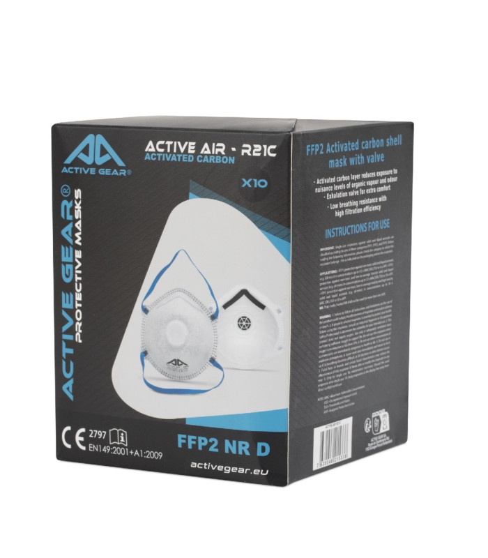 Μάσκα FFP2 NR ενεργού άνθρακα με βαλβίδα AIR R21C